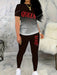 Camiseta y leggings con estampado de letras - Quierox - Tienda Online