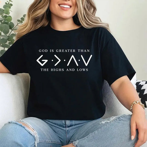 Camisetas cristianas de cuello redondo con estampado gráfico - Quierox - Tienda Online