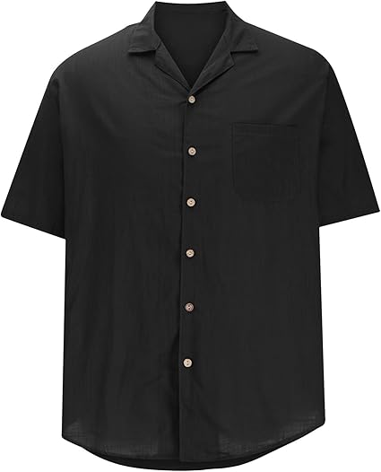 Camisetas de manga corta con botones para hombre - Quierox - Tienda Online