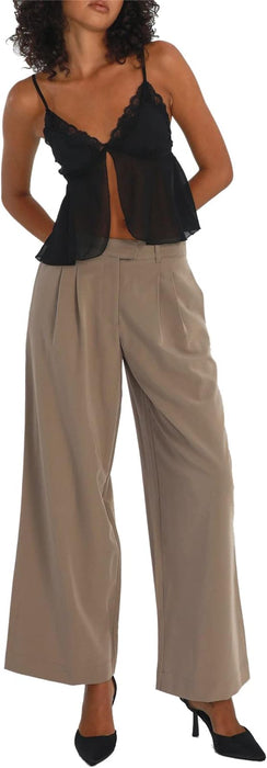 Camisola sexy de encaje con tirantes delgados sin mangas con cuello en V sexy ajustada - Quierox - Tienda Online