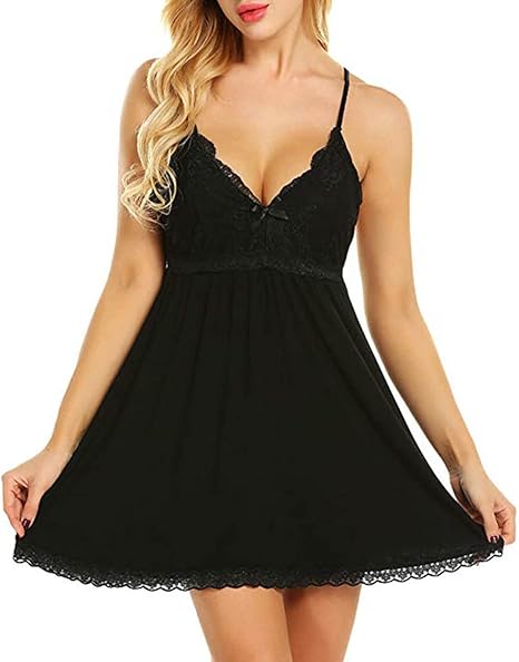 Camisola sexy de malla con tirantes y encaje para mujer - Quierox - Tienda Online