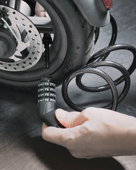 Candado de bicicleta NDakter, con cable, de alta seguridad (negro, 1,2 m de largo, 0,81 cm de diámetro) - Quierox - Tienda Online