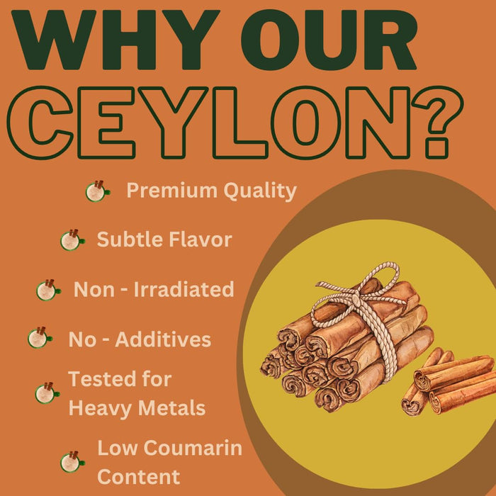 Canela pura de Ceilán en polvo de Warala Watta Farm de Sri Lanka 1 lb (16 oz) - Quierox - Tienda Online