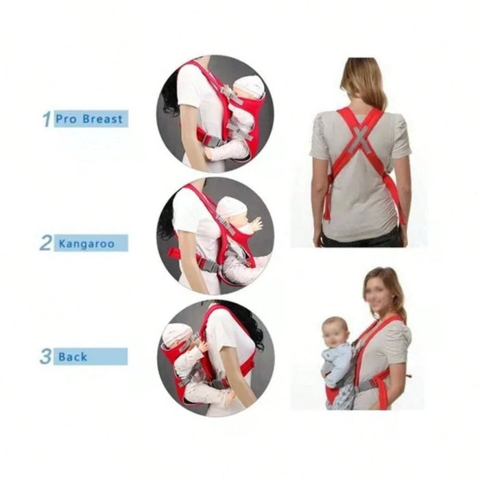 Cangurera Mochila Porta Bebe Ergonómica 3 en 1 Azul - Quierox - Tienda Online