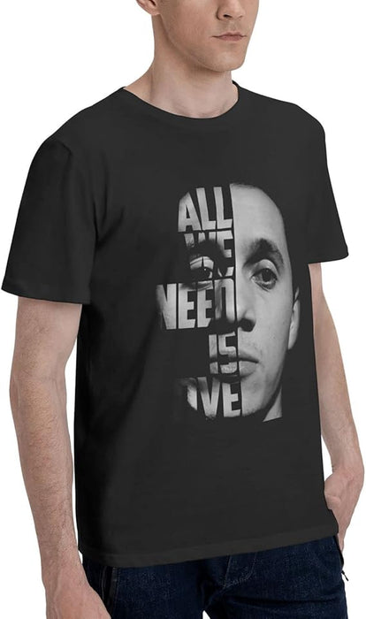 Canserbero T Shirt Hombres Fresco Cuello Redondo Algodón Manga Corta Tops Negro - Quierox - Tienda Online