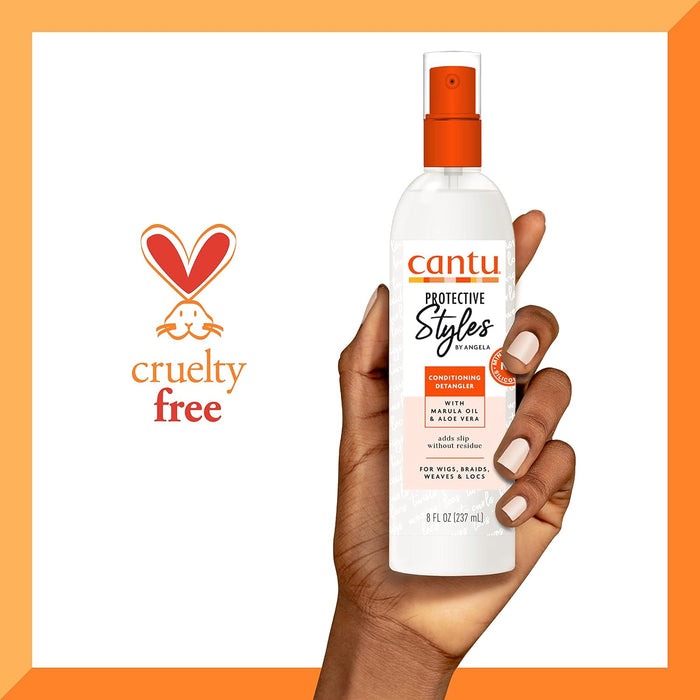 Cantu Protective Styles by Angela Desenredante acondicionador con aceite de marula y aloe vera, 8 onzas - Quierox - Tienda Online