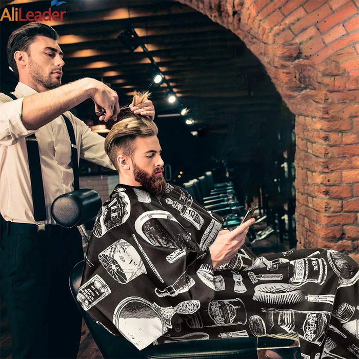 Capa de corte de cabello creativa e impermeable para peluquería, tela de estilismo para salón de belleza - Quierox - Tienda Online