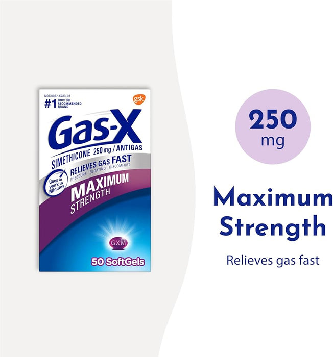 Cápsulas blandas Gas - X de máxima potencia para el alivio de gases - Quierox - Tienda Online