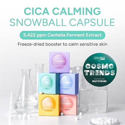 Cápsulas CICA Calming Melting Snowball (8 unidades) – 5422 ppm de extracto de levadura Centella Asiática - Quierox - Tienda Online