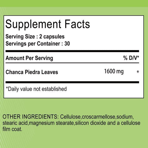 Cápsulas de Pslalae Chanca Piedra 1600 mg, Apoyo para el hígado y los riñones - Quierox - Tienda Online