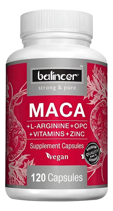 Cápsulas De Raíz De Maca De 5000 Mg + L - arginina, Vitaminas B6 + B12, Opc Y Zinc - Quierox - Tienda Online