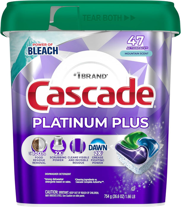 Cápsulas para lavavajillas Cascade Platinum Plus, detergente para lavavajillas - Quierox - Tienda Online