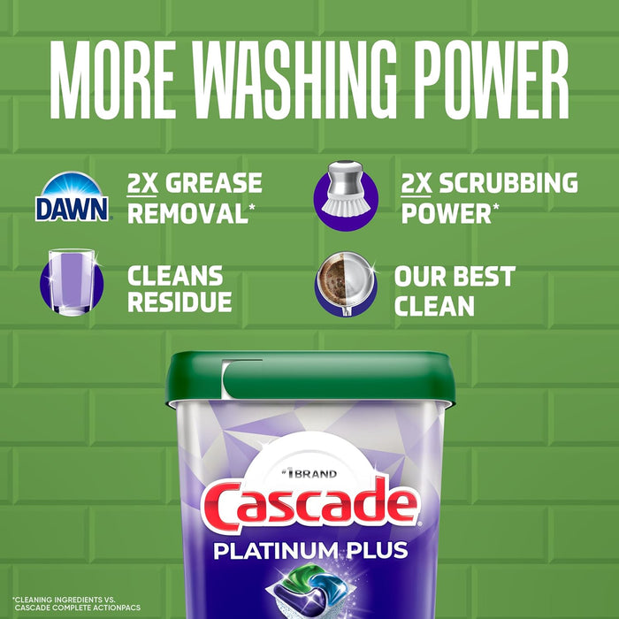 Cápsulas para lavavajillas Cascade Platinum Plus, detergente para lavavajillas - Quierox - Tienda Online