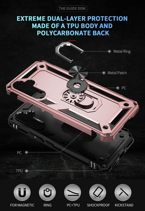 Carcasa con Soporte magnético para coche compatible con Samsung A14 - Quierox - Tienda Online