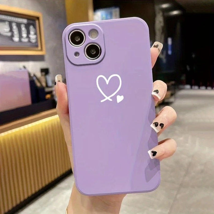 Carcasa de teléfono de silicona todo en uno de última moda con diseño de corazón blanco - Quierox - Tienda Online