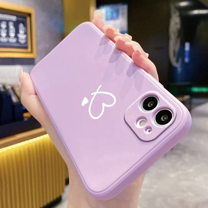 Carcasa de teléfono de silicona todo en uno de última moda con diseño de corazón blanco - Quierox - Tienda Online