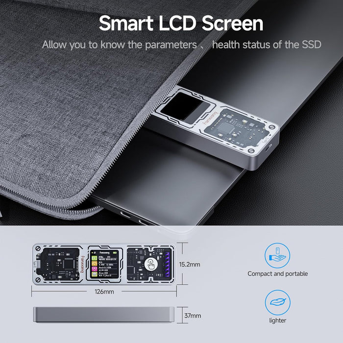 Carcasa externa de unidad de estado sólido, compatible con llaves M y B+M y SSD de tamaño 2230/2242/2260/2280, MD86 - Quierox - Tienda Online