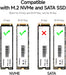 Carcasa externa de unidad de estado sólido, compatible con llaves M y B+M y SSD de tamaño 2230/2242/2260/2280, MD86 - Quierox - Tienda Online