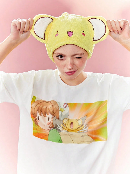 CARDCAPTOR SAKURA | SHEIN Linda Gorra De Secado De Pelo Con Estampado De Dibujos - Quierox - Tienda Online