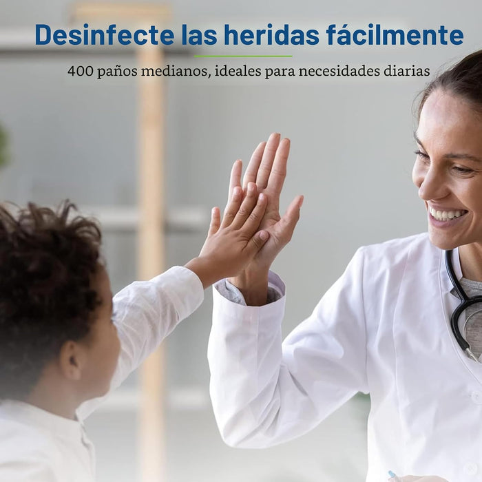 Care Touch Almohadillas de preparación estériles con alcohol, tamaño mediano, 2-ply – 400 Toallitas - Quierox - Tienda Online