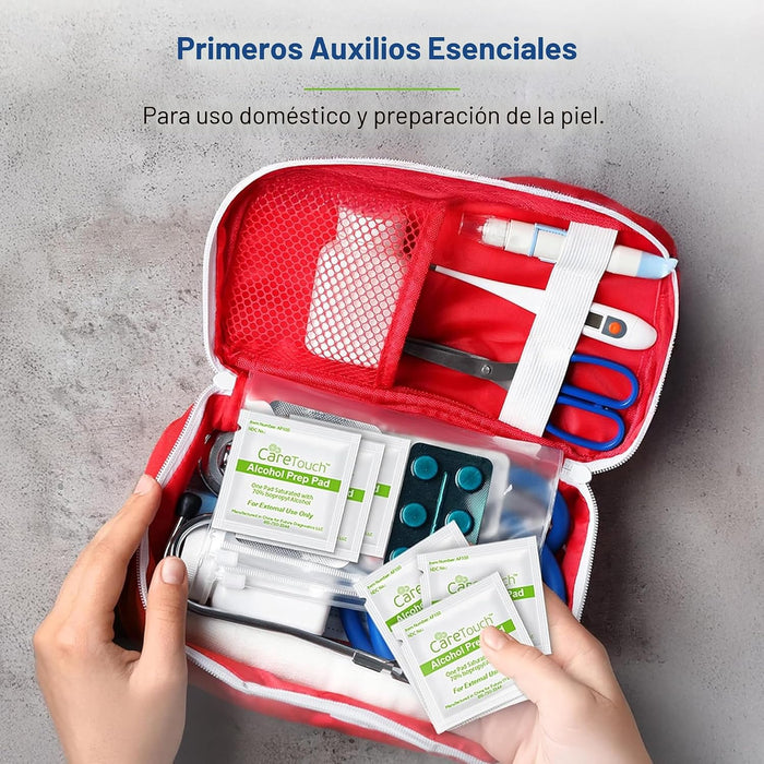 Care Touch Almohadillas de preparación estériles con alcohol, tamaño mediano, 2-ply – 400 Toallitas - Quierox - Tienda Online