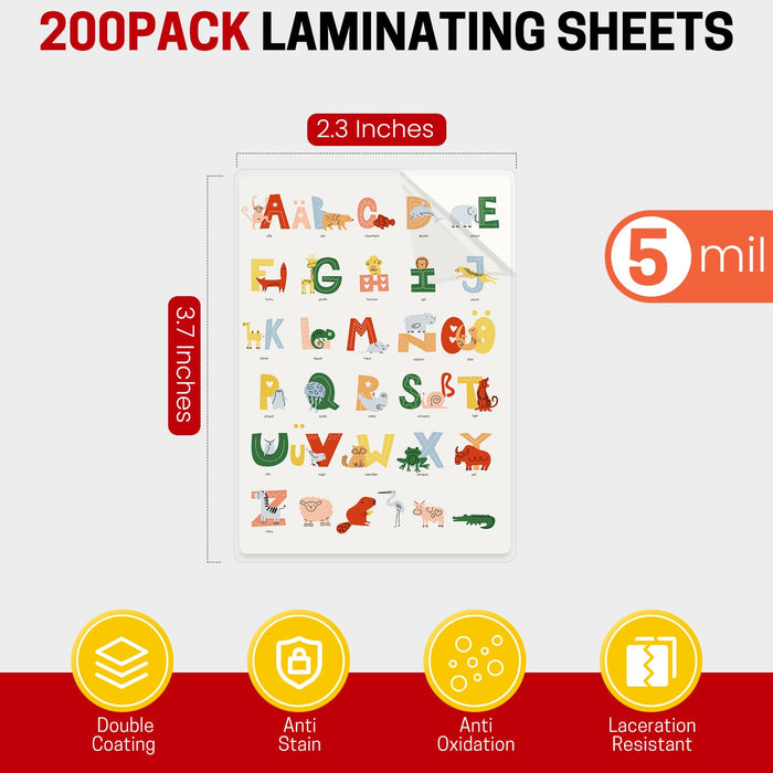 CAREGY - 200 hojas de papel para laminado térmico, 5 milésimas, para oficina - Quierox - Tienda Online