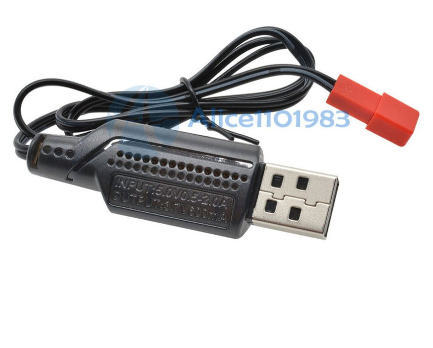Cargador de cable USB batería de litio lipo 3,7 V 500 mA salida 1S cabeza hembra roja JST - Quierox - Tienda Online