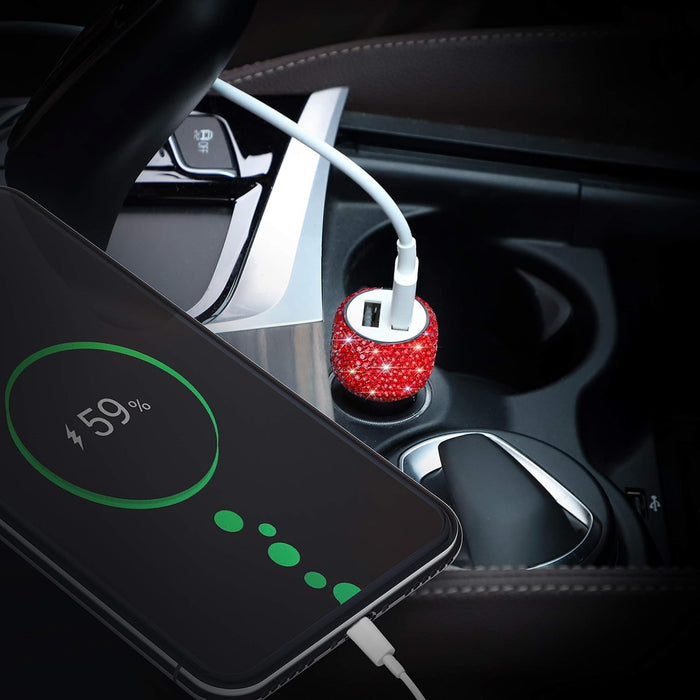 Cargador de coche con doble USB para iPhone Xs Max X Plus, iPad Pro/Mini, Samsung - Quierox - Tienda Online