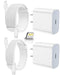 Cargador de iPhone de carga rápida, paquete de 2 bloques de carga de pared tipo C con 2 unidades - Quierox - Tienda Online