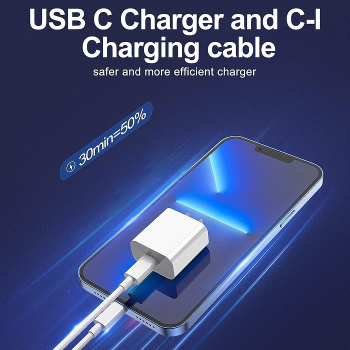 Cargador de iPhone de carga rápida, paquete de 2 bloques de carga de pared tipo C con 2 unidades - Quierox - Tienda Online