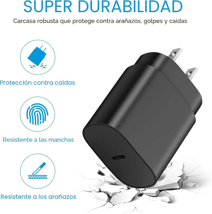 Cargador tipo C de carga rápida para Samsung bloque 25 W - Quierox - Tienda Online