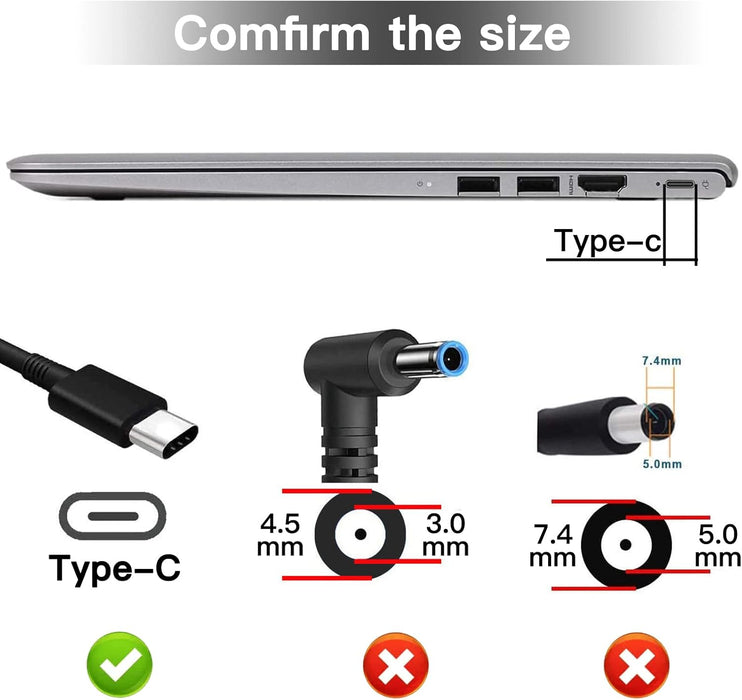 Cargador USB C SiKER de 45 W para Chromebook, para con HP Chromebook - Quierox - Tienda Online