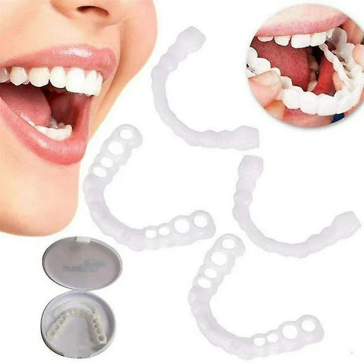 Carillas Snap - On Smile Instant Perfect Smile, cómodas prótesis flexibles para dientes superiores e inferiores - Quierox - Tienda Online