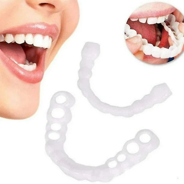 Carillas Snap - On Smile Instant Perfect Smile, cómodas prótesis flexibles para dientes superiores e inferiores - Quierox - Tienda Online