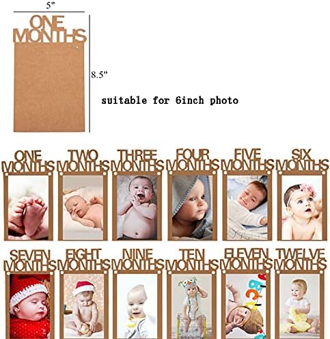 Cartel de fotos de primer cumpleaños para bebé, guirnalda de banderines de 1 a 12 meses - Quierox - Tienda Online