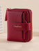 Cartera mini de mujer de unicolor con textura de litchi, con cierre a presión - Quierox - Tienda Online