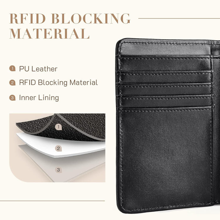 Cartera pequeña para mujer, compacta, de piel vegana, plegable, con tarjetero y monedero - Quierox - Tienda Online