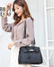 Cartera Tipo Birkin Negra de Cuero - Quierox - Tienda Online