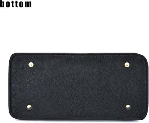 Cartera Tipo Birkin Negra de Cuero - Quierox - Tienda Online
