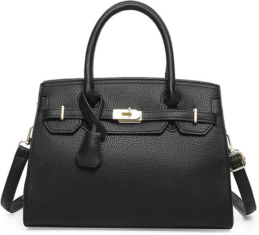 Cartera Tipo Birkin Negra de Cuero - Quierox - Tienda Online
