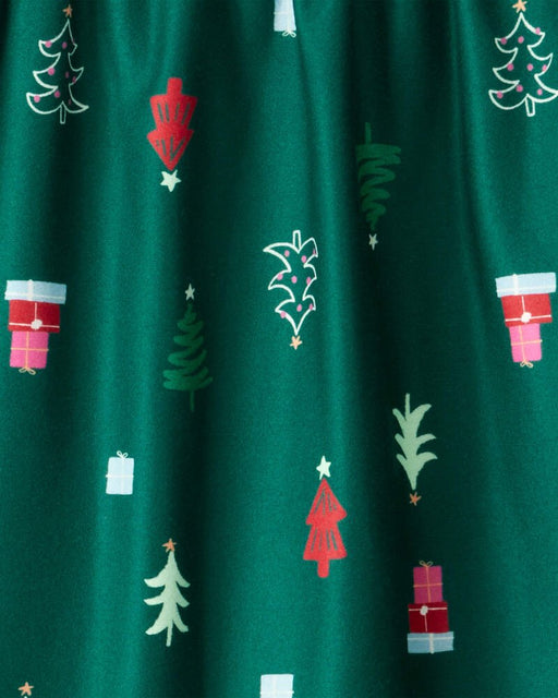 CARTERS Conjunto de dos piezas para niñas con estampado de árboles verdes: y vestido a juego para muñeca - Verde - Quierox - Tienda Online