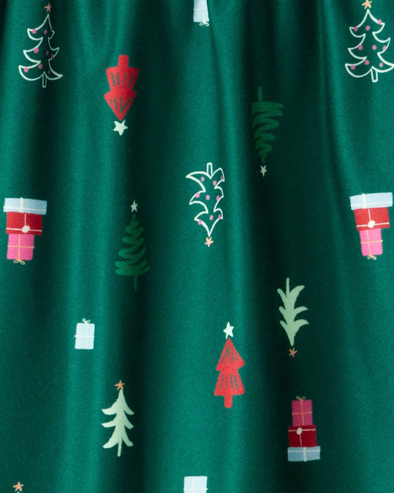 CARTERS Conjunto de dos piezas para niñas con estampado de árboles verdes: y vestido a juego para muñeca - Verde - Quierox - Tienda Online