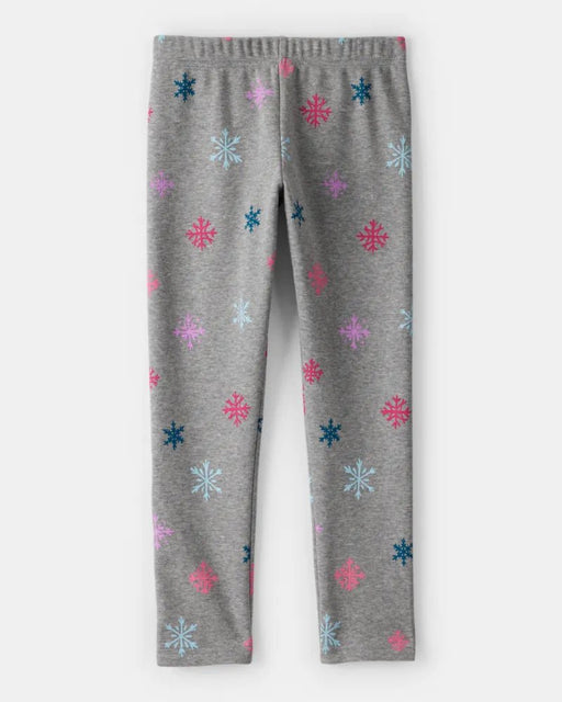 CARTER'S Leggings Cozy Elásticos Y Pull - On Con Copos De Nieve En Gris Carter's - Quierox - Tienda Online