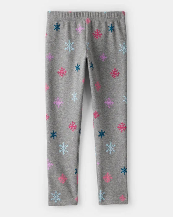 CARTER'S Leggings Cozy Elásticos Y Pull - On Con Copos De Nieve En Gris Carter's - Quierox - Tienda Online