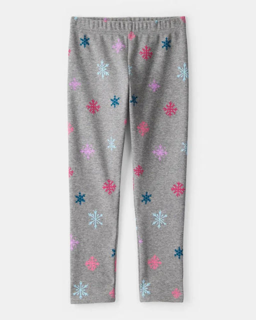 CARTER'S Leggings Cozy Elásticos Y Pull - On Con Copos De Nieve En Gris Carter's - Quierox - Tienda Online