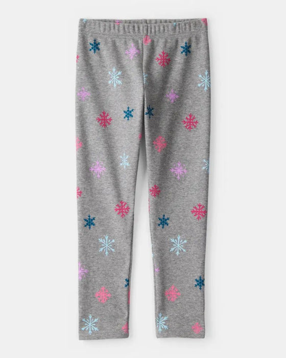 CARTER'S Leggings Cozy Elásticos Y Pull - On Con Copos De Nieve En Gris Carter's - Quierox - Tienda Online
