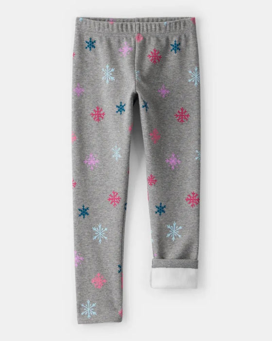 CARTER'S Leggings Cozy Elásticos Y Pull - On Con Copos De Nieve En Gris Carter's - Quierox - Tienda Online