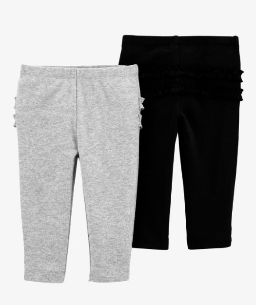 Carter's Pack de 2 pantalones de algodón con detalle de volantes para bebé - Quierox - Tienda Online