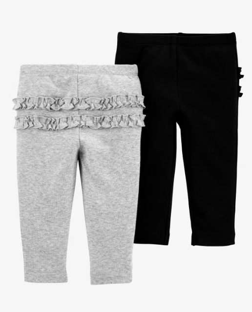 Carter's Pack de 2 pantalones de algodón con detalle de volantes para bebé - Quierox - Tienda Online