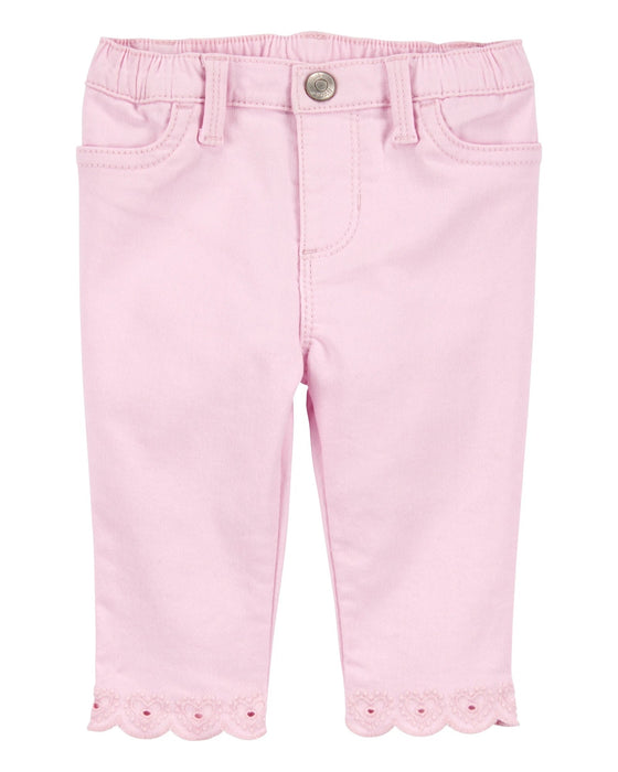 Carter's Pantalón de algodón, con dobladillo bordado - Quierox - Tienda Online
